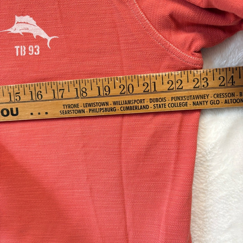 Tommy Bahama Shirt Men Lg Orange Polo Relaxation Specialist TB 93 Pima Cotton - Picture 4 of 10